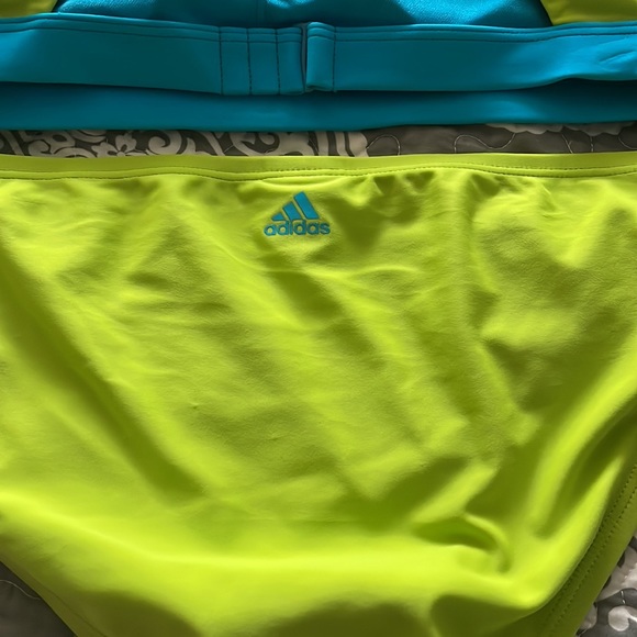 Adidas lime green swim top/ bottom - Picture 7 of 9